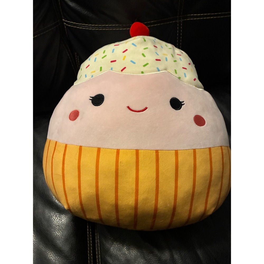 Squishmallow Cupcake Plush 20 in Pink Yellow